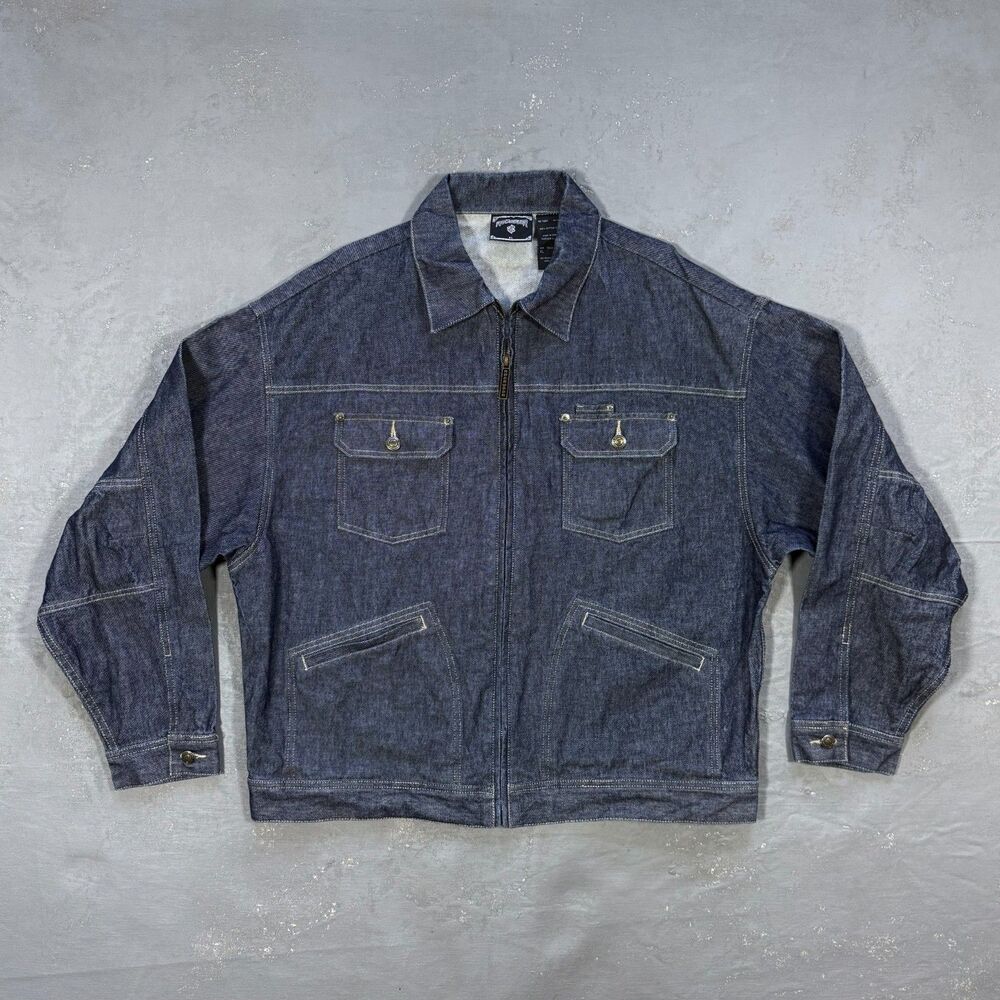 Rocawear Vintage 2000s Denim Zip Front Jacket Men's XL
